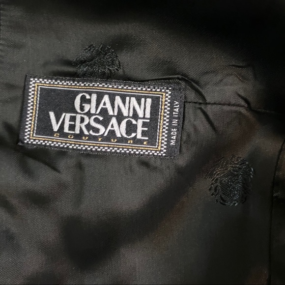 GIANNI VERSACE vintage couture blazer with gold b branded hardware - Picture 4 of 11
